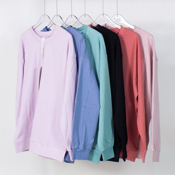 Women&#039;s Yoga Sweatshit Wear Autumn Ladies Casual Loose Sweater Sports Round Neck Long Sleeve Outerwear Coat Running Jackets