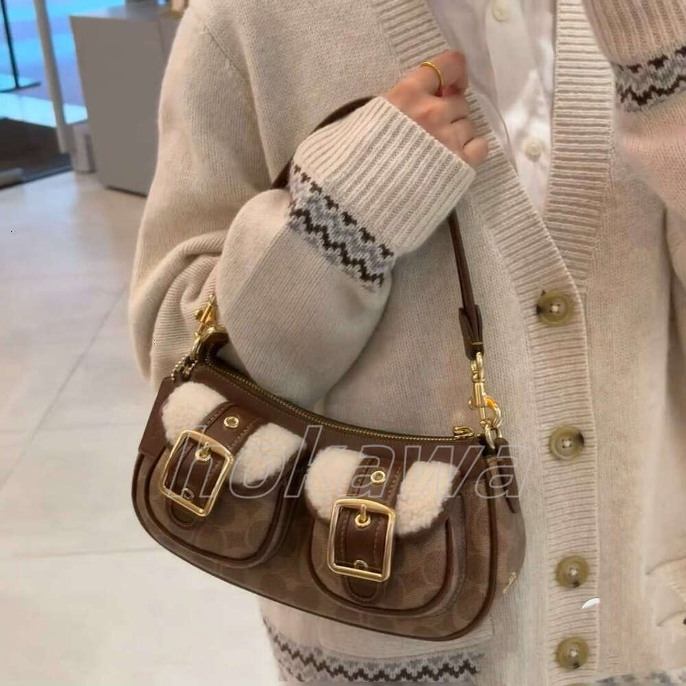 Designer New Coachhandbags Womens Bag Vintage Underarm Ashton Retro Stick Motorcycle Single Shoulder Crossbody Mahjong High Quality Tote Bag Luxury