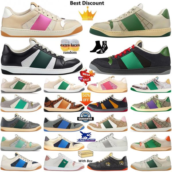 Screener designer shoes sneakers mens womens shoe sneaker Black White Green Red Web Canvas Cream Leather Suede Blue Red Butter Green Beige E