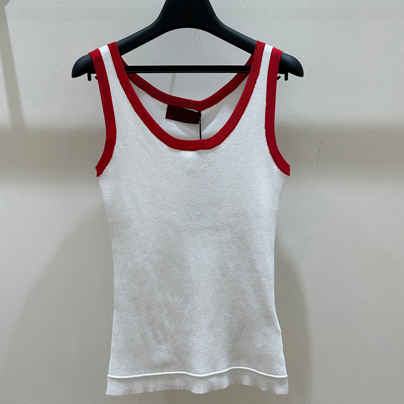(Order by pic in opt, not by desc) Women&#039;s Knitting Tops Tanks Short Fashion 2025 designer Embroidery Women&#039;s Camis Tank Top Slim outfit E