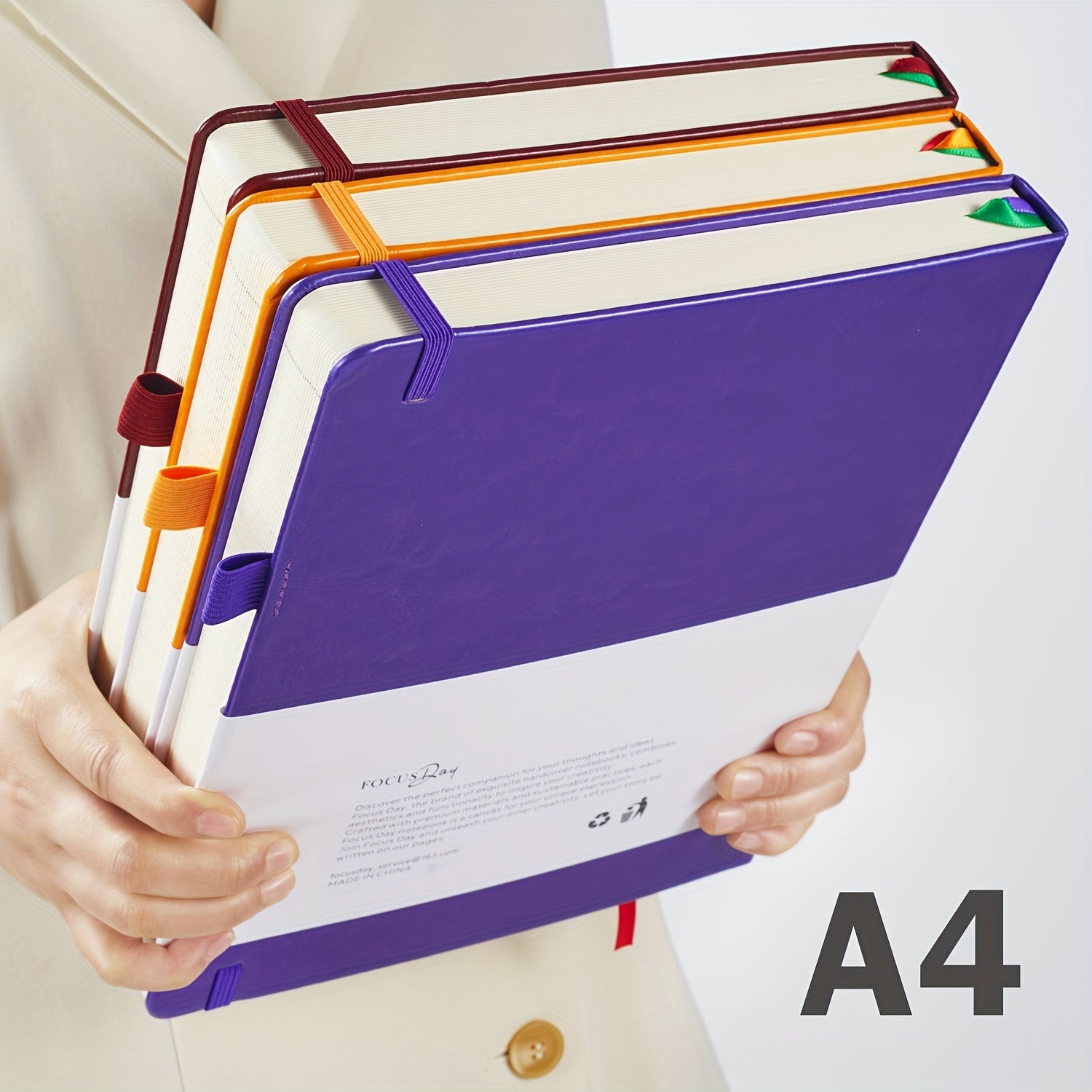 TEMU A4 Hardcover Notebook, Large College Ruled Notebook For Women Men, 320 Pages Leather Lined Journal Notebook For Work School Study Writing