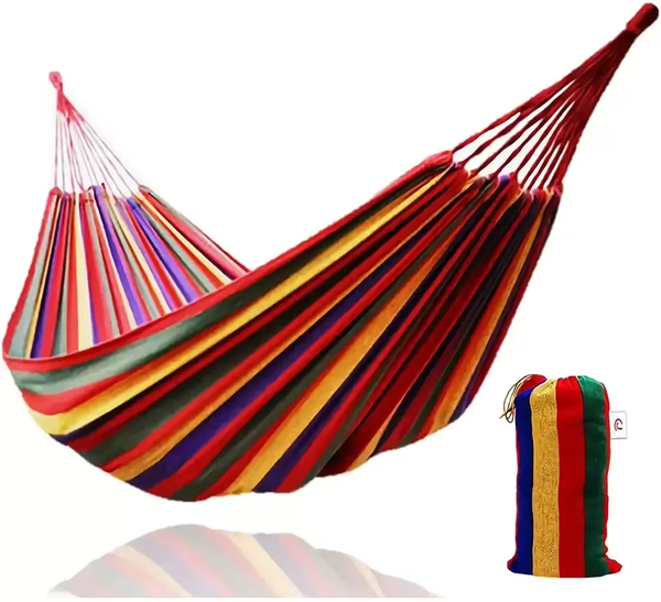 Cotton Canvas Travel Hammocks Portable Outdoor Camping Hammock Swing Bed