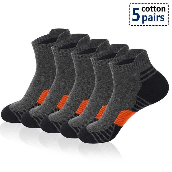 5 pairs of sporty Ank socks for mens running low cut cotton socks for outdoor fitness breathable socks for cycling cyclingW241010