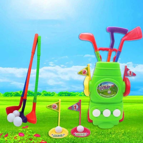 Clubes de treinador de golfe infantis definidos Educacional inicial para o exercício de fitness esportiva ao ar livre Toys Games interativos