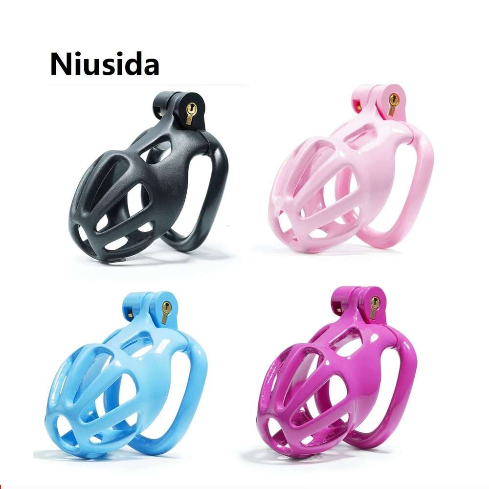 Niusida homemade chastity belt locked male urethral sissy chastity cage flat cuckold micro male chastity cage image pictures