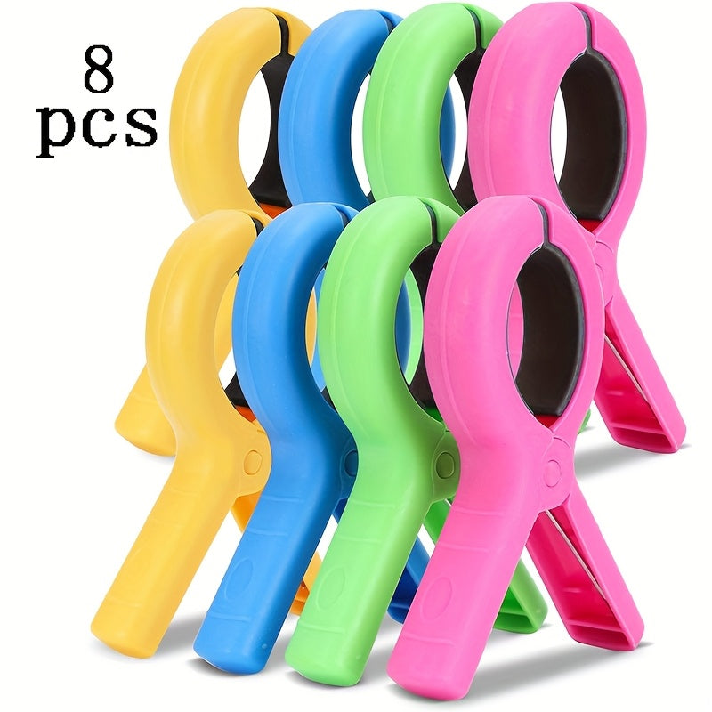 TEMU A Pack Of 8-20 Large Beach Towel Clips, Random Colors For Beach Chairs, Family Terrace Towel Clip Chairs, Clothes Drying Giant Clips, Clothes