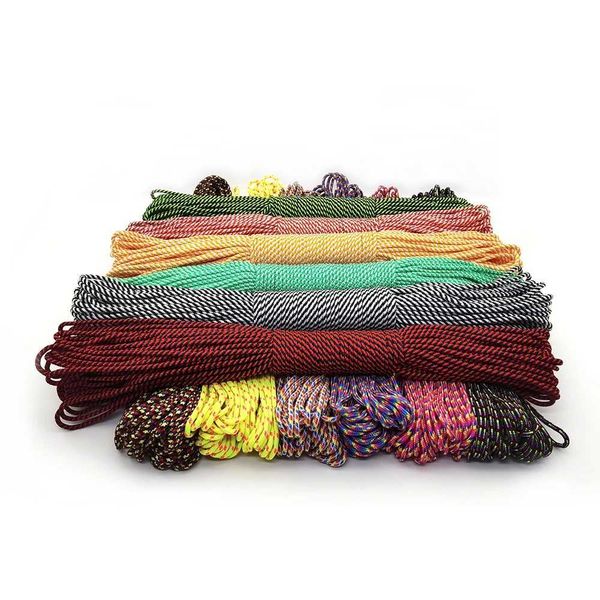 100meters 328ft 3mm Solid Parachute Cord Lanyard Rope Mil Spec Type One Strand Climbing Cam Survival Equipment ParacordXJ241220