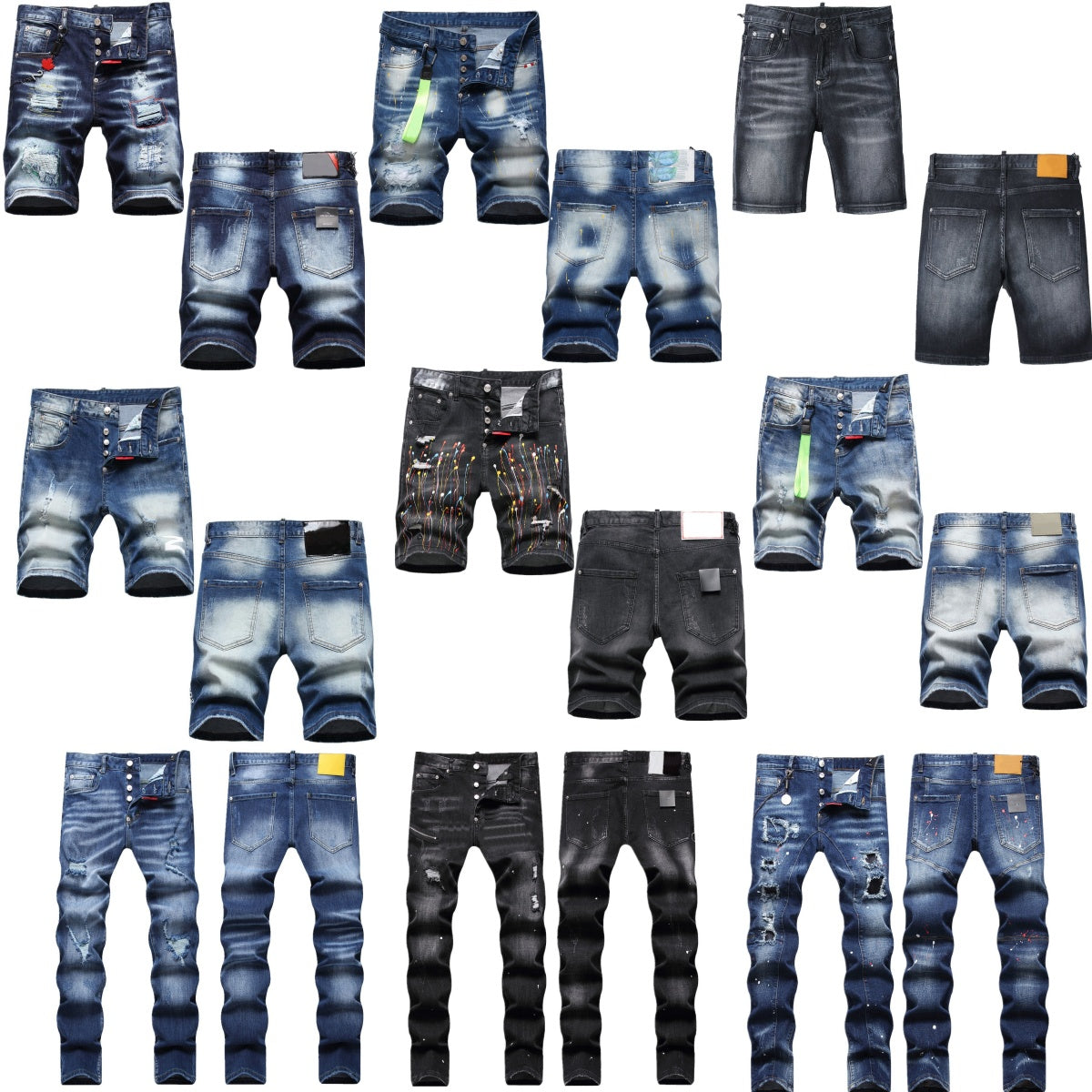 jeans womens jean shorts mens jeans designer jeans women jeans men flare jeans Hip Hop Casual short Knee lenght jean clothing high quality shorts de