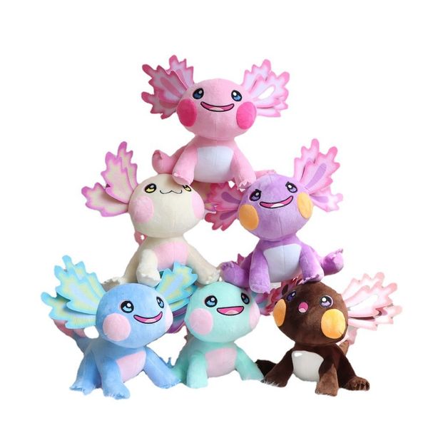 Plush Dolls Kawaii Axolotl Plush Toys Cartoon Axolotl Stuffed Animal Plush Doll Cute Pink Bule Salamander Toys for Kids Birthday Gift 30cm 2