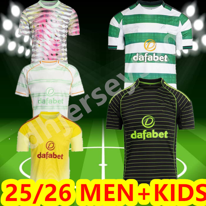 S-4XL Celts 25 26 KYOGO Football Shirt celti Fc 2025 2026 Home Away Third Soccer Jerseys DAIZEN REO McGREGOR 135 Years Hoops Anniversary Irish Origi