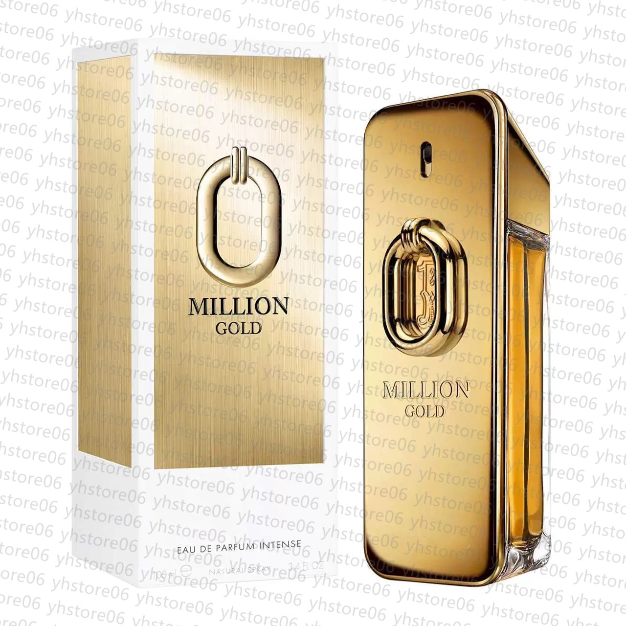 Million Gold Perfume 100ml Fragrance EAU DE PARFUM 3.4Fl.oz Long Lasting Smell EDP Male Pafum Cologne Natural Spray Body Mist High Quality Fast Ship