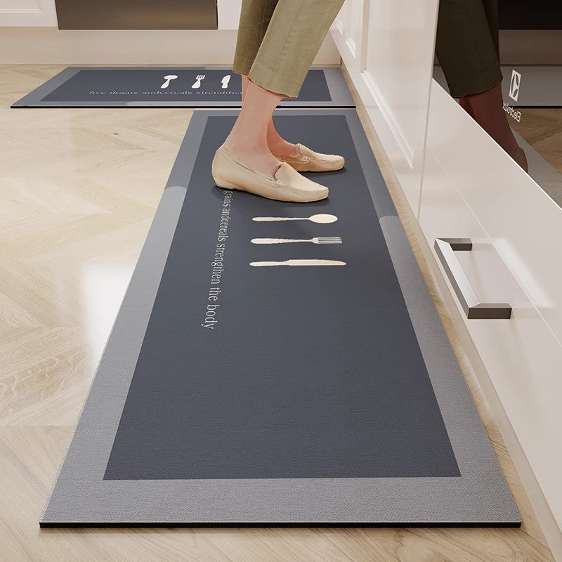 Kitchen Floor Mats Anti-slip Oil-proof Water-absorbent Mats Door Entrance Dirt-resistant Foot Mats Waterproof