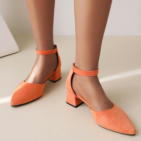 Toe Close Women Sandals Summer Outside Pumps Ladies Ankle Strap Elegant Black Pink Green Party Wedding Shoes Brand 113b