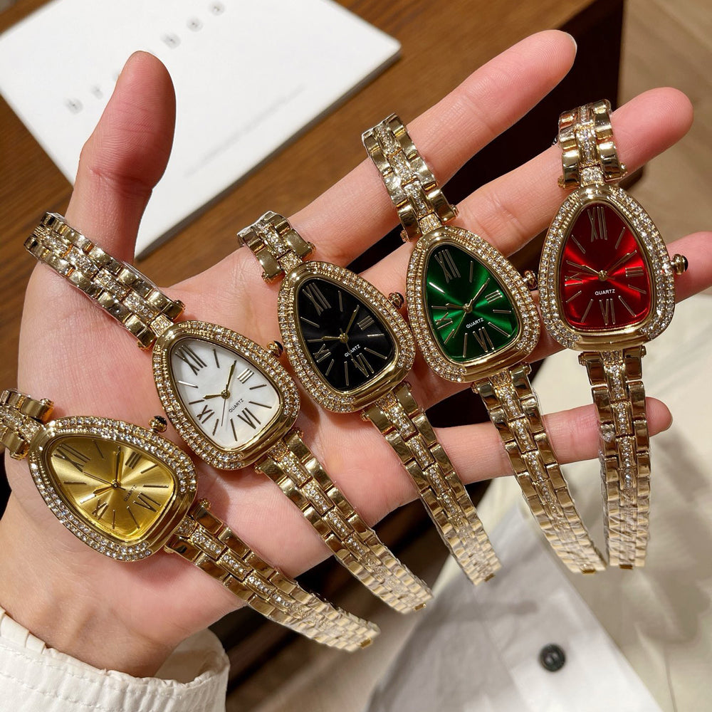 Brand Wrist Watch Women Girl Ladies Pretty Crystal Style Steel Metal Band Quartz Clock 29