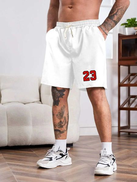 Masculino verão shorts shorts shorts de fitness treining de basquete de basquete executando casual solto secagem rápida calças de cinco pont