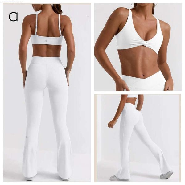 LULUSLEMON Bras Yoga Shockproof 2 Womens A72 pants Outfits Lady Sports yoga sets Ladies Pants Exercise Fiess Wear Girls Running Leggings Gy