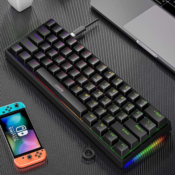 shanshi LEAVEN K620 e-sports wired TYPE-C Hot-swapable RGB computer gaming nical keyboard