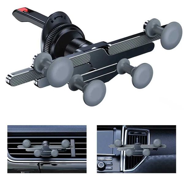 Mounts Holders Gravity Air Vent Car Stand Large Screen Dedicated Phone Mount Holder Adjustable Arm for Cell Phone-Folded Phone-Tablet