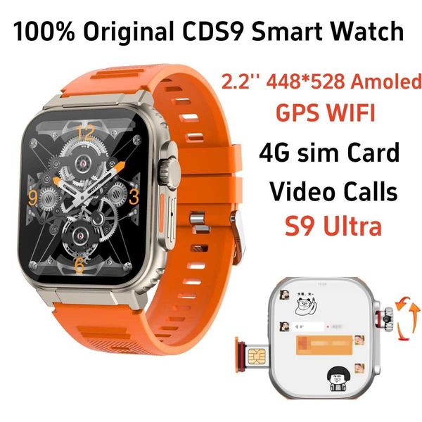 Smart Watches Original CDS9 S9 Ultra Android smartwatch 4G network SIM card equipped with 8128GB health monitoring and video calg from J2409