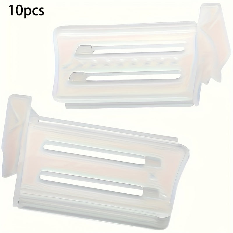 TEMU 10-pack Adjustable Plastic Refrigerator Organizer Bins, Expandable Fridge Door Storage Dividers For Kitchen Pantry, Condiments, Beverages, And