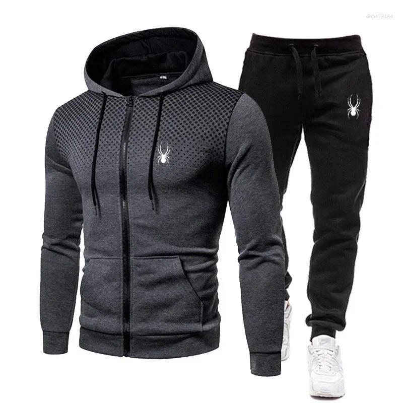 Men&#039;s Tracksuits In 2025 Clothing Sweatshirt Sets For Autumn And Winter Zipper Hooded Sweaters Trousers Sportswear