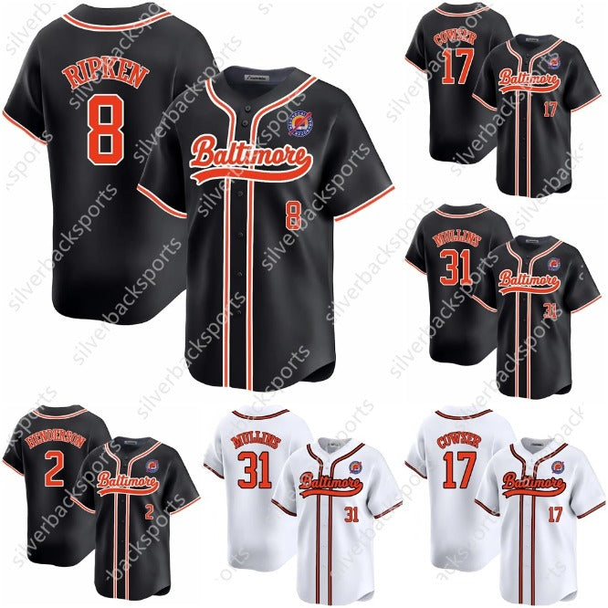 Balti-orioles Baseball Stitched Jerseys Mens-Youth 35 Adley 2 Gunnar Cal RipkenJr. 31 Cedric Jackson 7 Holiday Corbin 39 Burne Custom Jersey