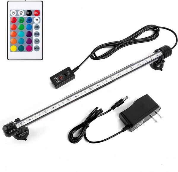 LED Aquarium Light Bar Fish Tank Lights Remote Control IP68 Submersible Waterproof 5050SMD Strip Light Tube RGB Color Changing Z250205