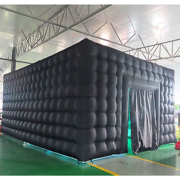 wholesale Shipment outdoor activities inflatable disco night club tent outdoor black free Inflatable nightclub party tent with LED color lig