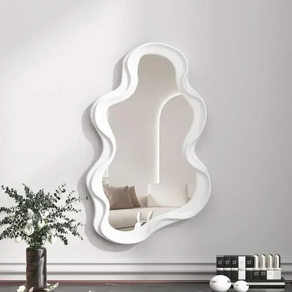 Wall Mirror for Bedroom Bathroom Kawaii Makeup House Decoration Living Room Home Decor 240219