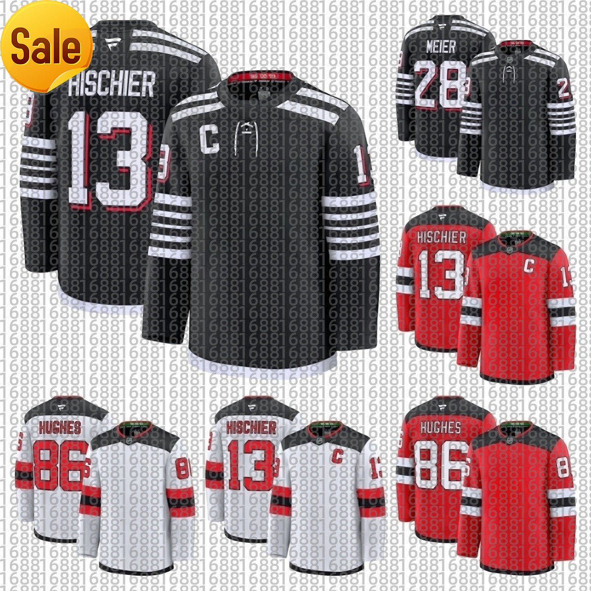 Devils Hockey Jersey Jesper Bratt Jack Hughes Nico Hischier Stefan Noesen Dougie Hamiltons Timo Meier Dawson Mercers Paul Cotter Erik Haula Tomas Ta