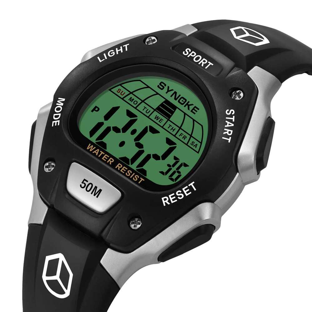 Men&#039;s Outdoor Sport LED Digital Watch, Waterproof Chronograph Alarm Clock Wristwatch For Teens