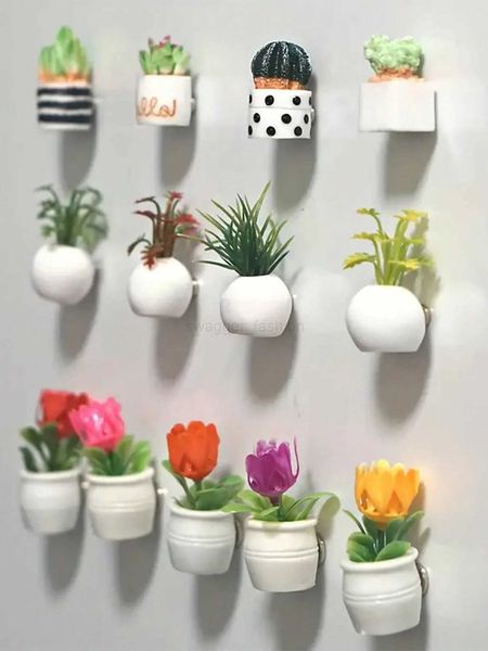 DIY cactus refrigerator magnet plant flower-shaped picture of fixed magnets flowers and plants decoration home decorationXJ240809