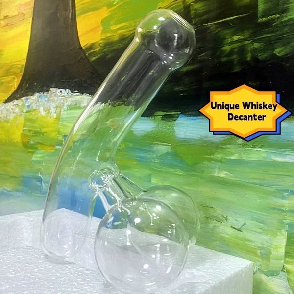 Unique Whisky Decanter Funny Gift Liquor Creative Glass Container Scotch Tequila Wine Dispenser Party Bar Accessories 240119