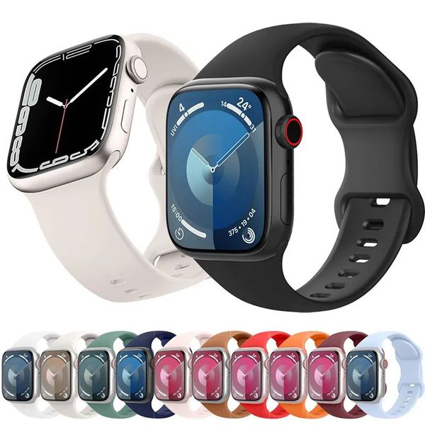 Luxury quality Smartwatch For Apple Watch Series 9 Ultra 2 45mm 49mm Accessories Colorful Silicone Watch Strap Men Women Smart Watch iWatch