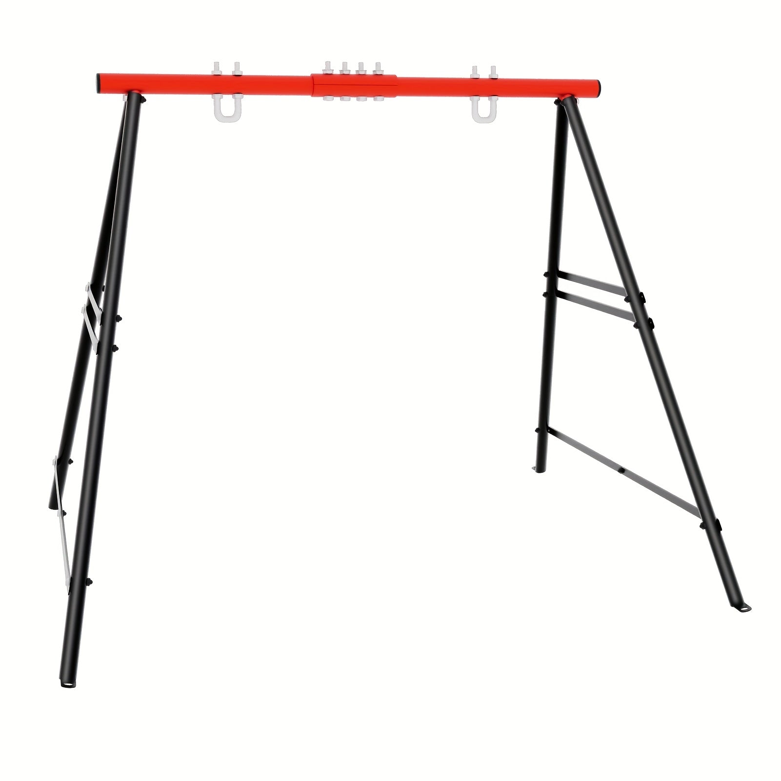 TEMU Heavy-duty Metal Swing Stand Frame For Adults & - Powder-coated Red-black Backyard, Porch, Indoor-outdoor Swing Chair - Sturdy Swing Set (no