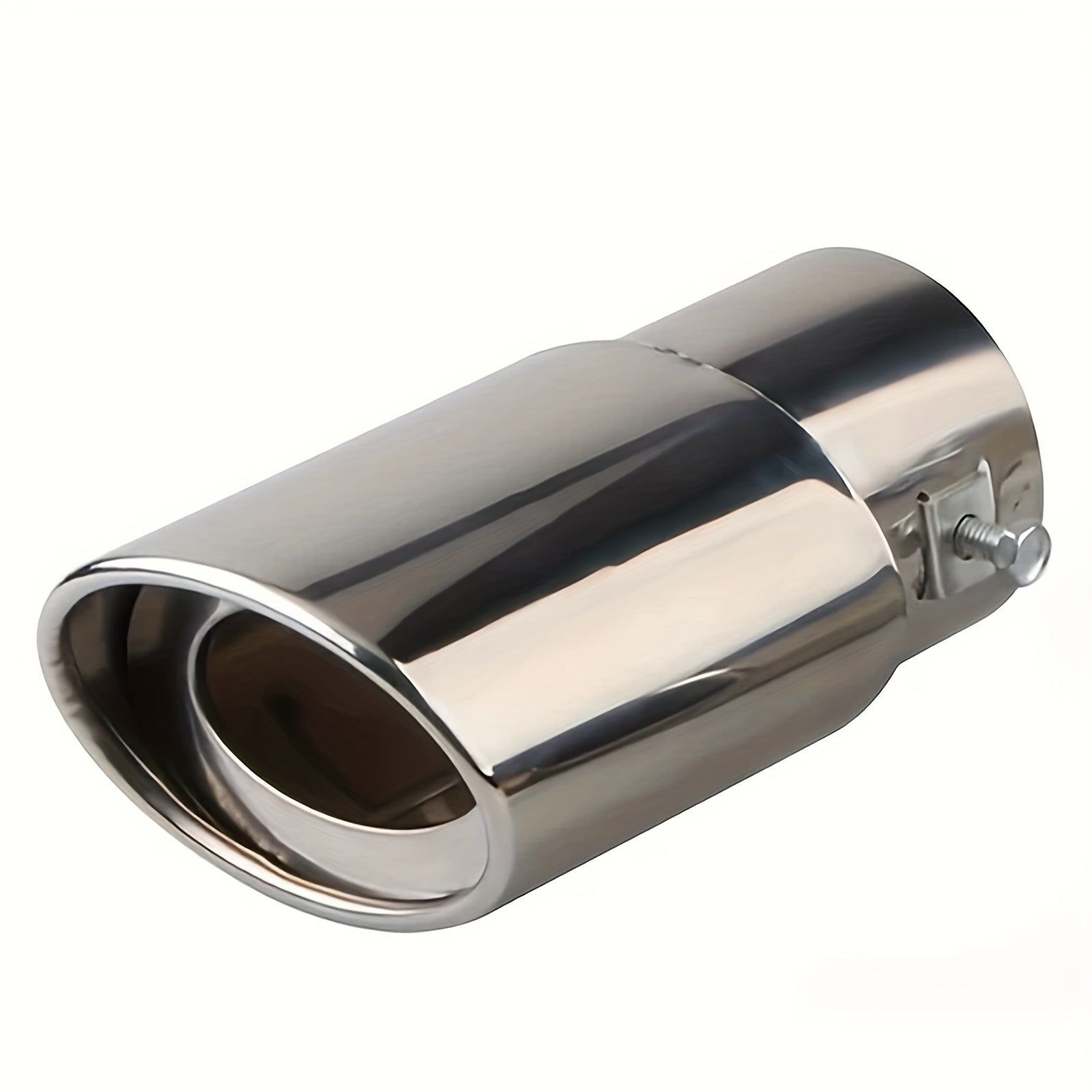 TEMU Stainless Steel Straight Exhaust Tailpipe | Polished Silvery Finish - Car Exhaust Modification Accessory - Durable &