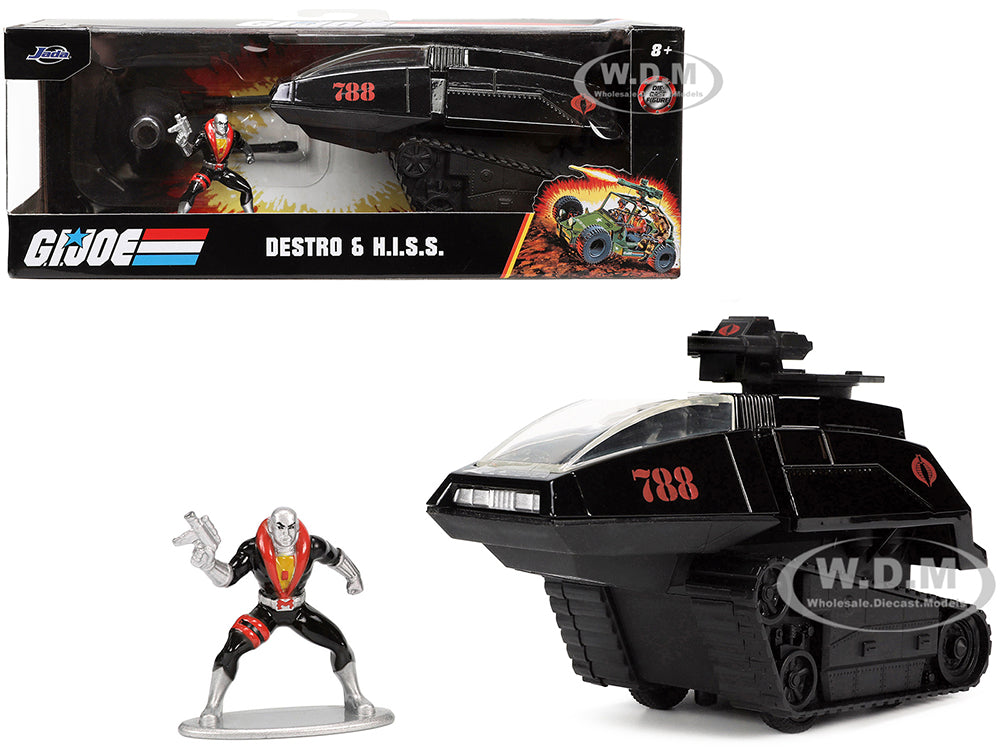H.I.S.S. Tank 788 with Turret and Destro Diecast Figure "G.I. Joe" "Hollywood Rides" Series 1-32 Diecast Model Car by Jada
