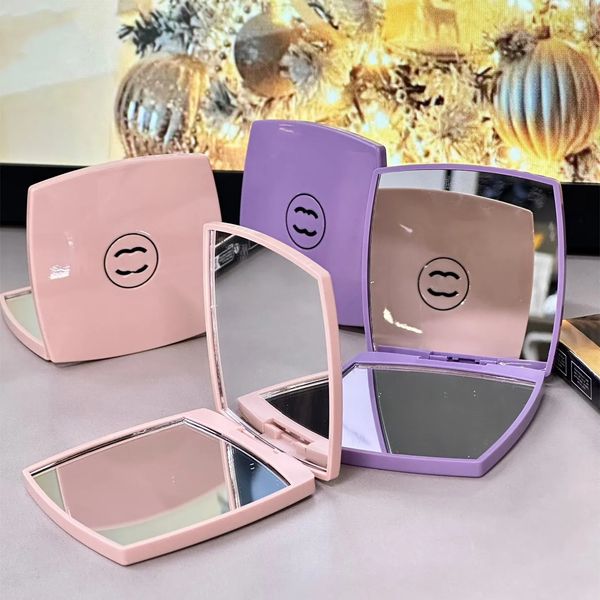 Designer&#039;s Classic Logo Folding Mirror Women&#039;s Pink Purple Portable Makeup Mirror Travel Makeup Tool