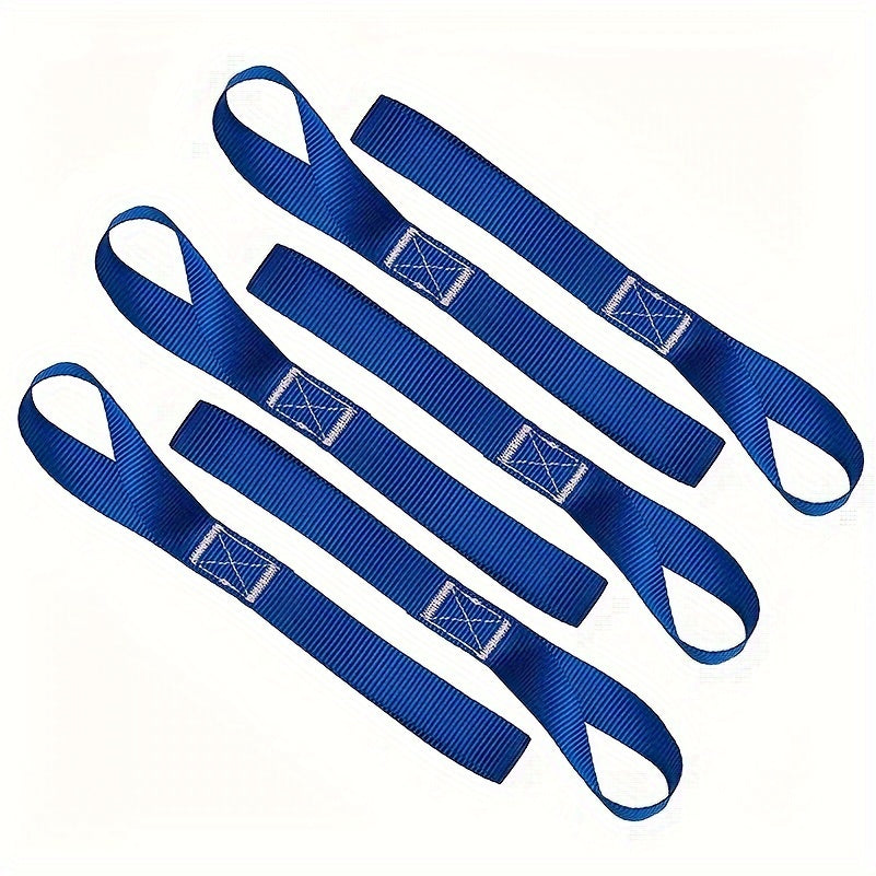 TEMU 6pcs Heavy Duty Soft Loop Tie Down Straps, 15.9" - Versatile Nylon Bands For Securing , Utvs, Motorcycles, Scooters & Lawn Equipment
