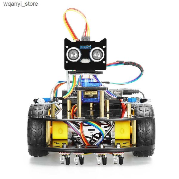 Electronics Robots 1 piece of intelligent robot car kit Arduino programming to build a programmable robot complete electronic kit L240910