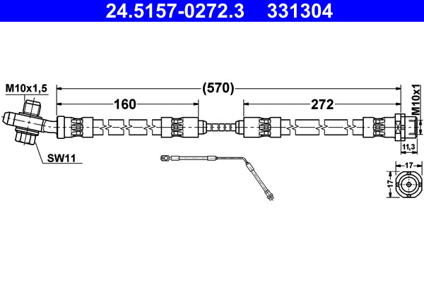 Brake Hose ATE 24.5157-0272.3