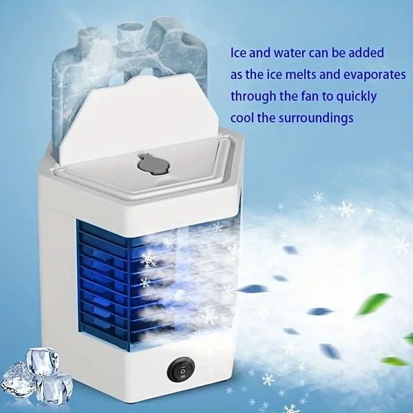 1pc Air Conditioner Portable Mini Fan USB Spray Type Water Cooling Fan Desktop Air Cooler Freestanding Air Conditioner For Room