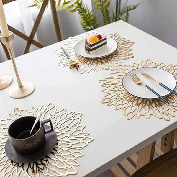 6 kitchen room mats roller coaster tables tableware PVC tea sets trays placemats decorative carpets Utensils set 241209