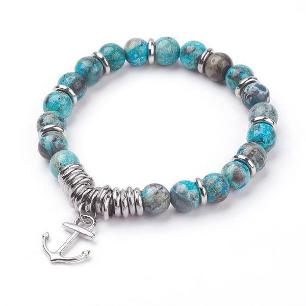 Natürliche Ocean Jasper Charm Armbänder