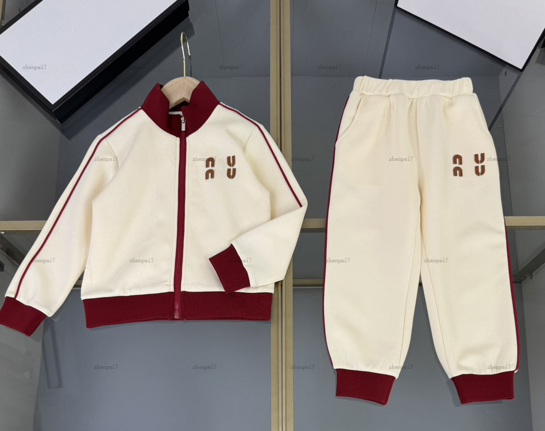 Top baby coat suits Leather letters tracksuits kids designer clothes autumn High-quality jacket and pants A957X26N000