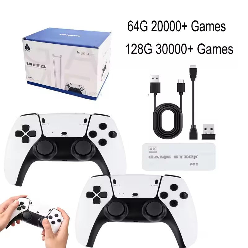 M15 4K Game Stick Mini TV Retro Video Game Console Wireless Gamepads Controller Handheld Game 68G 20000+ Games HD Output