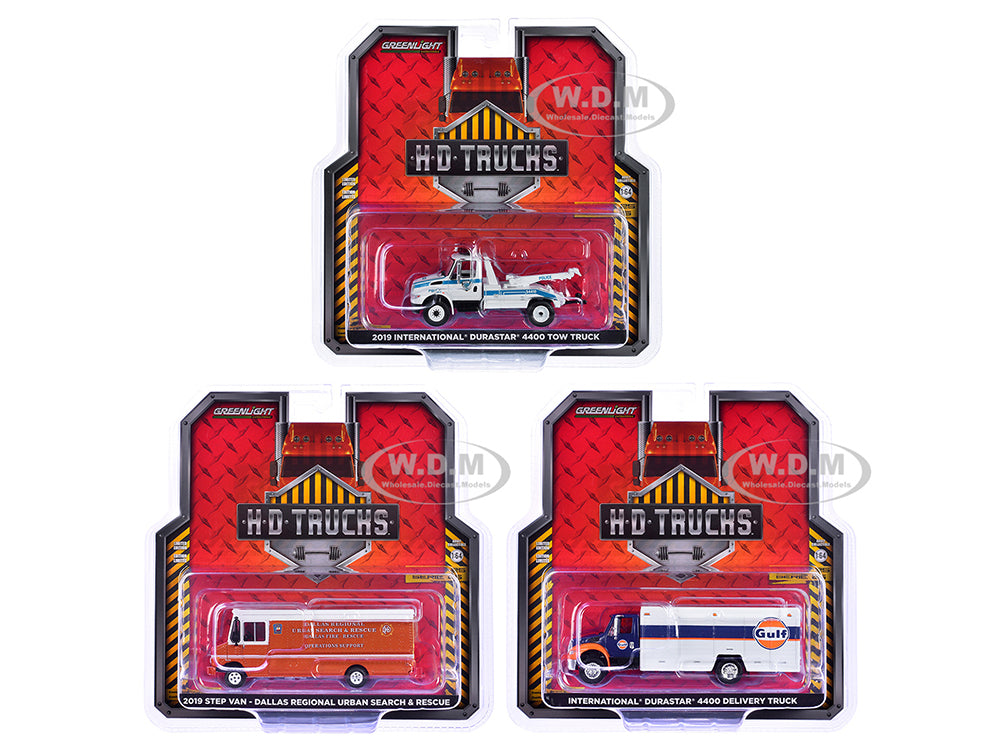 "Heavy Duty H.D. Trucks" Set of 3 pieces Series 25 164 Diecast Models by Greenlight