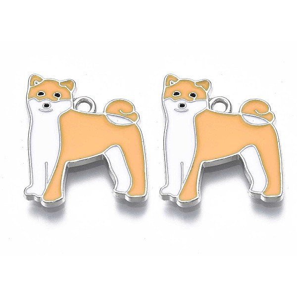 Pendentifs de chien d'émail d'alliage de placage de support