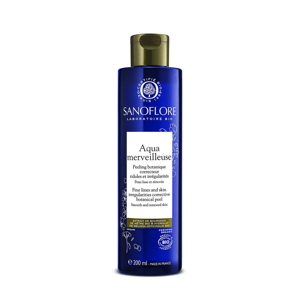 Sanoflora Meravigliosa Botanisk peeling korrigerer Rynker og uregelmessigheter Bio Aqua 200ml
