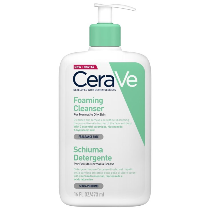 Cerave Facial Cleanser Gel Foam Face And Neck Normal Oily Skin 473 ml